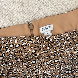 J. Crew Tan and Black Animal Print Skirt
